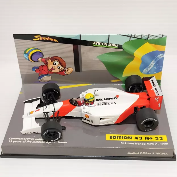 Minichamps Mclaren F1 Honda Mp4 7 N 1 1992 Ayrton Senna 15th Anniversary Commemoration 01 05 1994 01 05 2009 1:43 540431504