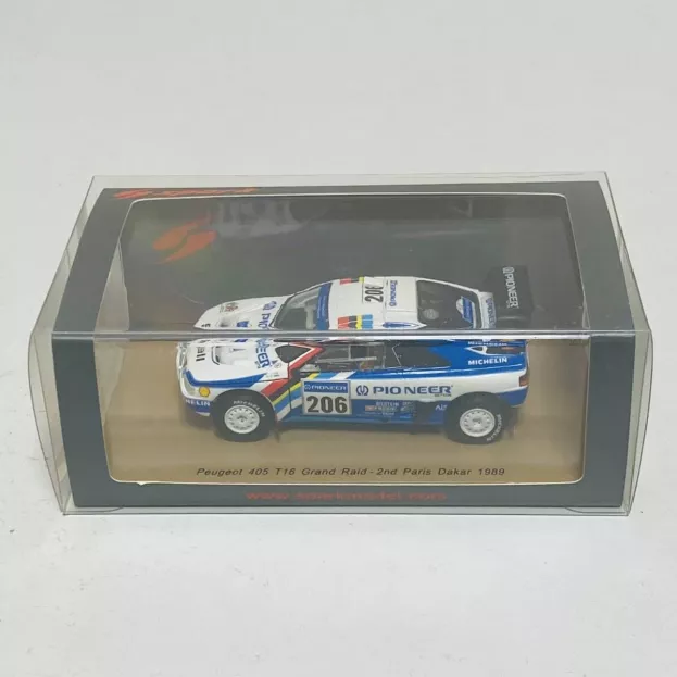 Spark Peugeot 405 T16 Pioneer Grand Raid N 206 2nd Rally Dakar 1989 J.ickx C.tarin 1:43 S5617