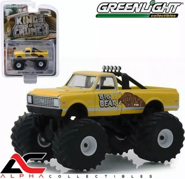 Greenlight Chevrolet C-20 Bigfoot Monster Truck Big Bear 1972 1:64 49040F