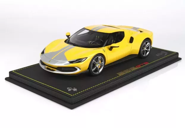BBR Ferrari 296 Gtb Assetto Fiorano 2022 Con Vetrina With Showcase 1:18 P18211C-VET