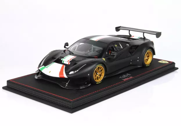 BBR Ferrari 488 Modificata Matt Black 1:18 P18203MB