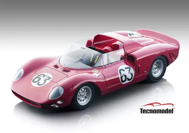 Tecnomodel Ferrari 275 P2 Spider Team Sefac Spa N 63 Winner 1000km Monza 1965 Mike Parkes Jean Guichet 1:18 TM18-273D
