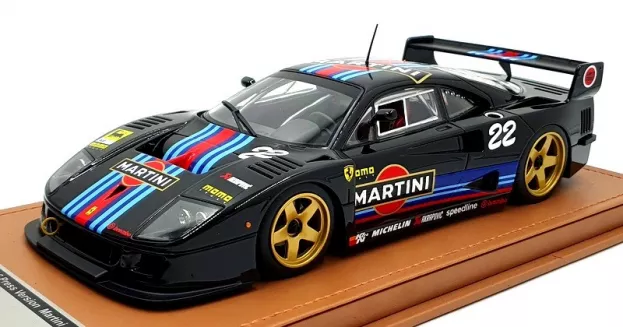 Tecnomodel Ferrari F40 Lm Martini Racing N 22 Racing 1996 Gold Wheels 1:18 TM18-286N