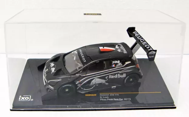 IXO Models Peugeot 208 T16 Red Bull N 0 Rally Pikes Peak Test Version 2013 Sebastian Loeb 1:43 RAM562