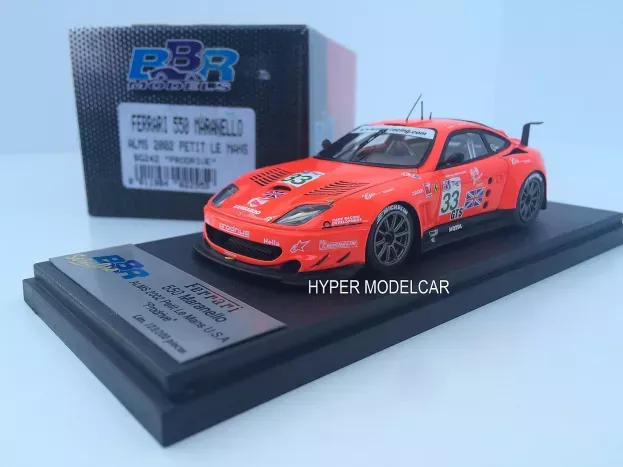 BBR Ferrari 550 Maranello 6.0l V12 Team Prodrive N 33 Alms Petit Le Mans 2002 P.kox T.enge A.menu 1:43 BG242