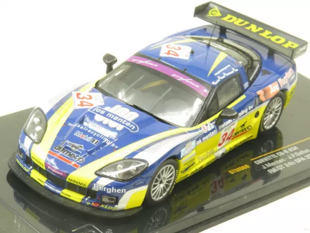 IXO Models Chevrolet Corvette C6-r N 34 Fia Gt 24h Spa 2006 J.menten J.p.belloc P.bornhauser F.bouvy 1:43 GTM060