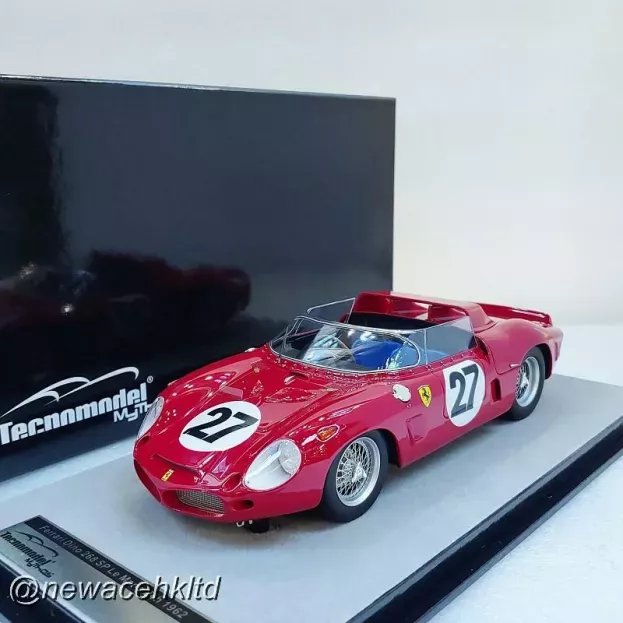 Tecnomodel Ferrari Dino 268sp Spider N 27 24h Le Mans 1962 G.baghetti L.scarfiotti 1:18 TM18-129B