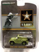 2016 Jeep Wrangler U.S. Army w/ Soldier Diecast 1:64 Model - Greenlight - 29884