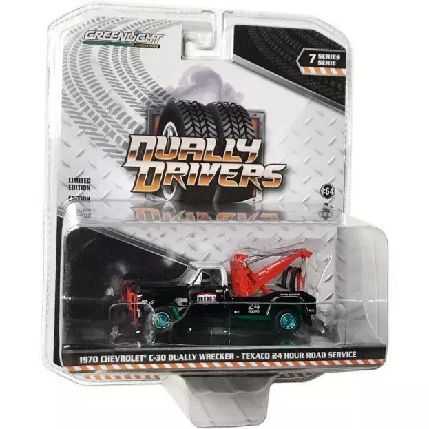 Greenlight Chevrolet C-30 Dually Truck Texaco 1970 Carro Attrezzi Wrecker Road Service 1:64 46070B