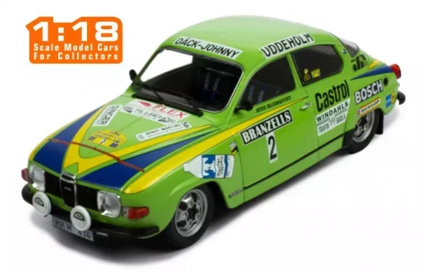 IXO Models Saab 96 V4 N 2 Rally Sweden 1976 S.blomquist H.sylvan 1:18 18RMC085B.20SP