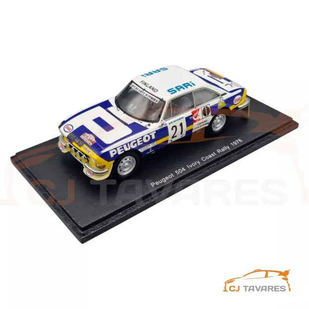 Spark Peugeot 504 N 21 Winner Rally Ivory Coast 1976 T.makinen H.liddon 1:43 S1296