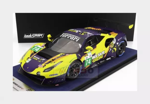 Looksmart Ferrari 488 Gte Evo 3.9l Turbo V8 Team Riley Motortsport N 74 24h Le Mans 2022 F.fraga S.bird S.van Gisbergen 1:18 LS18LM033