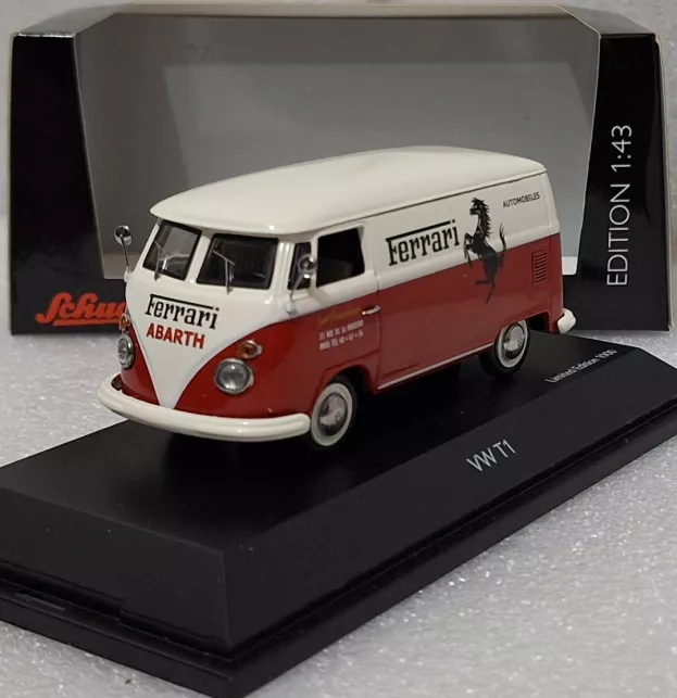Schuco Volkswagen T1 Van Ferrari Abarth Automobiles 1962 1:43 3698