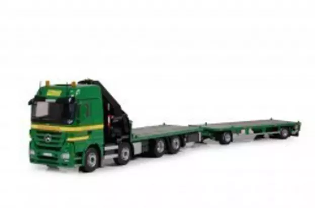 Tekno Mercedes Schmallenbach Mercedes-benz Actros Lh Megaspace Motorwagen Vlakke Laadvloer. 1:50 62513