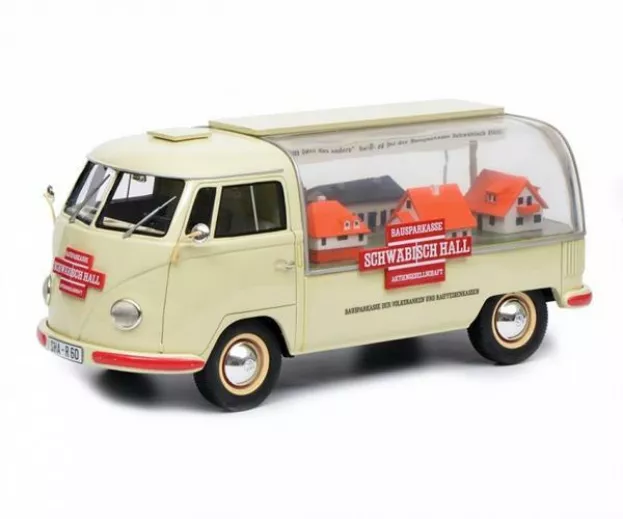 Schuco Volkswagen T1a Pick-up Bauspar-kasse Schwabisch Hall 1962 1:18 450016200
