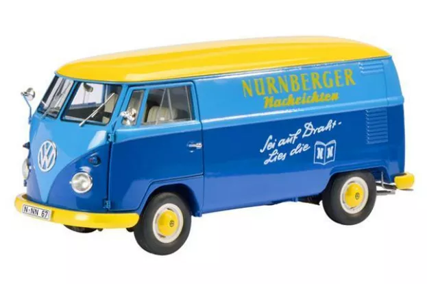Schuco Volkswagen T1 Van Transporter Nurnberger Nachrichtten 1962 1:18 0279