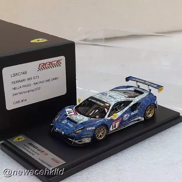 Looksmart Ferrari 488 Gt3 Evo 3.9l Turbo V8 Hella Pagid Racing One Gmbh Team N 14 24h Nurburgring 2022 Jeroen Bleekemolen Christian Kohlhaas Nick Foster Jules Szymkowiak 1:43 LSRC148