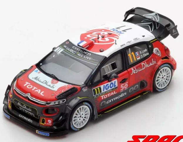 Spark Citroen C3 Wrc N 11 Rally Tour De Corse 2018 S.loeb D.elena 1:43 S5969