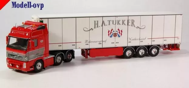Tekno Volvo Tukker H.a. Volvo Fh-12 Globetrotter Xl 6x2 Trekker Koeloplegger. 1:50 55084