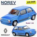 Renault Supercinq GT Turbo Ph II - R5 GT Turbo Blue Metallic 1:43 Norev 510540