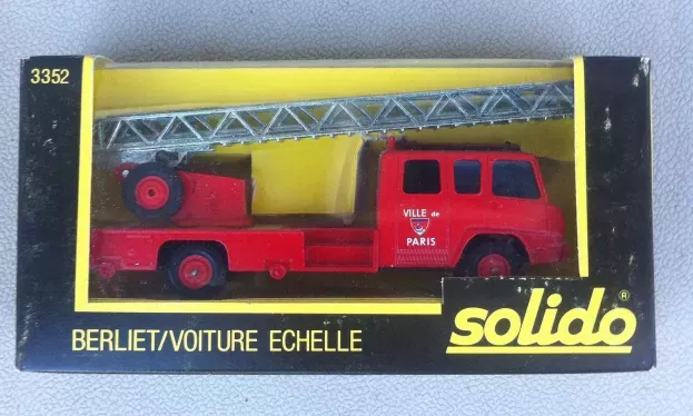 Solido Berliet 770ke Truck Fire Engine With Scale Ville De Paris 1976 Vigile Del Fuoco 1:60 3352