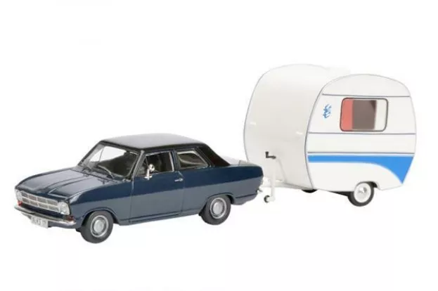 Schuco Opel Kadett B Mit Knaus 1965 With Roulotte 1:43 02947