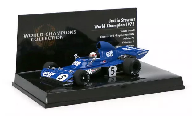Minichamps Tyrrell F1 Ford 006 N 5 Winner German Gp Jackie Stewart 1973 World Champion 1:43 436730005
