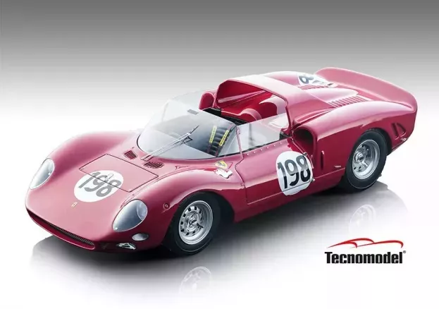 Tecnomodel Ferrari 275 P2 Spider N 198 Winner Targa Florio 1965 Nino Vaccarella Lorenzo Bandini 1:18 TM18-273C