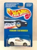 Hot Wheels FERRARI TESTAROSSA - WHITE - 1990 BLUE CARD International ONLY (1897)