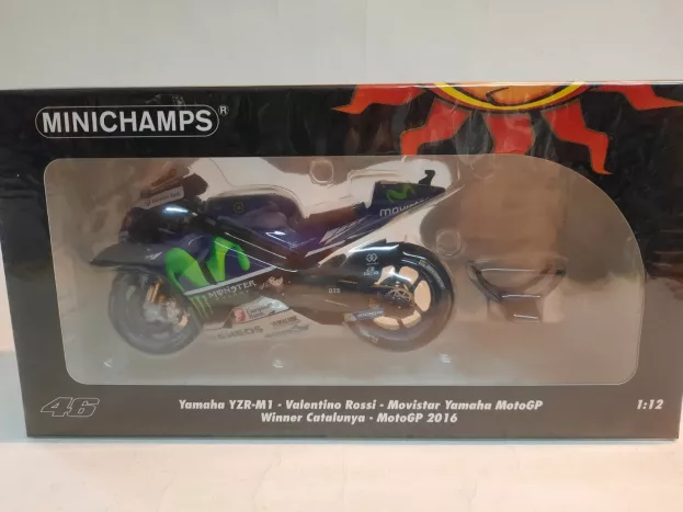 Minichamps Yamaha Yzr-m1 Team Movistar N 46 Winner Catalunya Motogp 2016 Valentino Rossi 1:12 122163146