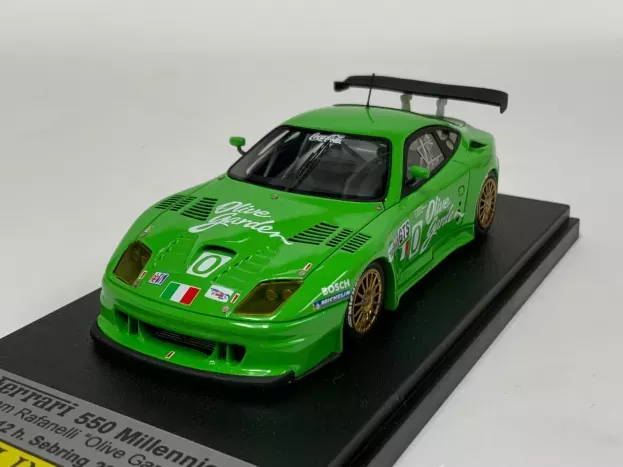 BBR Ferrari 550 Millennio Team Rafanelli Olive Garden N 0 12h Sebring 2002 C.naspetti D.schiattarella J.cecotto 1:43 GASM55
