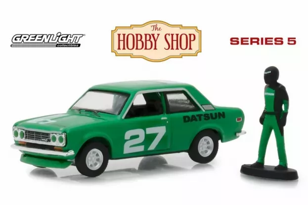 Greenlight Datsun 510 N 27 With Car Driver Figure 1970 1:64 97050C