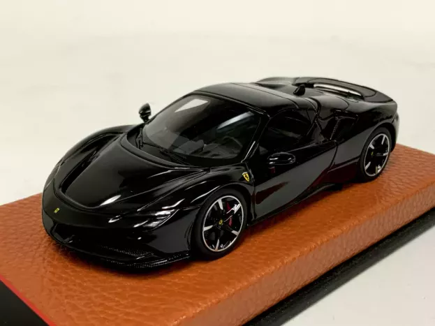 BBR Ferrari Sf90 Spider Closed Roof Gloss Black 1:43 BBRC249E