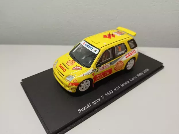 Spark Suzuki Ignis S1600 N 31 Rally Montecarlo 2005 D.carlsson M.andersson 1:43 S0624