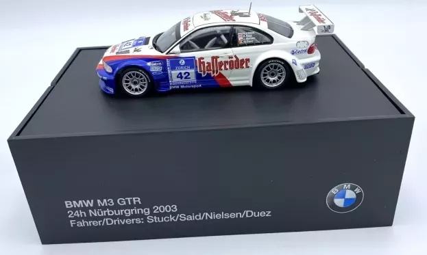 Minichamps Bmw 3-series M3 Gtr N 42 24h Nurburgring 2003 H-j.stuck B.said J.nielsen M.duez 1:43 80420304706
