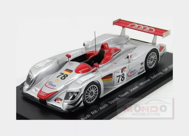 Spark Audi R8 N 78 Winner 12h Sebring 2000 F.biela T.kristensen E.pirro 1:43 43SE00