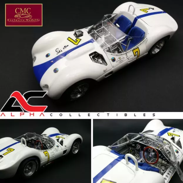 CMC Maserati Tipo 61 Birdcage 7 Cuban Havana GP 1960 Signature Edition Sir Stirling Moss 1:18 M-149