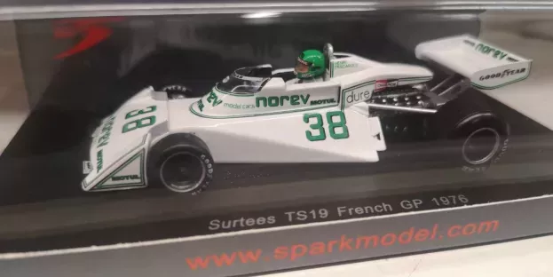 Spark Surtees F1 Ts19 N 38 French Gp 1976 Henry Pescarolo 1:43 S4005