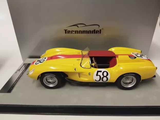 Tecnomodel Ferrari 250tr 3.1l V12 Pontoon Fender Testarossa Spider Team Ecurie Francorchamps N 58 24h Le Mans 1958 L.bianchi W.mairesse 1:18 TM18-254B