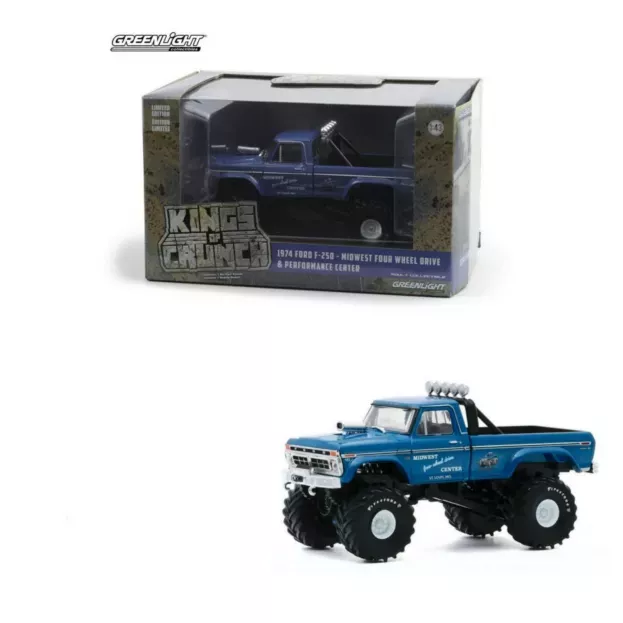 Greenlight Ford F-250 Pick-up Bigfoot Monster Truck Midwest 1974 1:43 88031