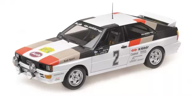 Minichamps Audi Quattro Team Audi Sport N 2 Winner Rally International Swedish 1981 Mikkola Hertz 1:18 155811102