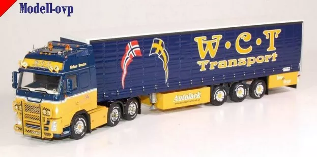 Tekno Volvo Wct Volvo Fh02 Globetrotter Xl 6x2 Schuifzeilenoplegger. 1:50 60450