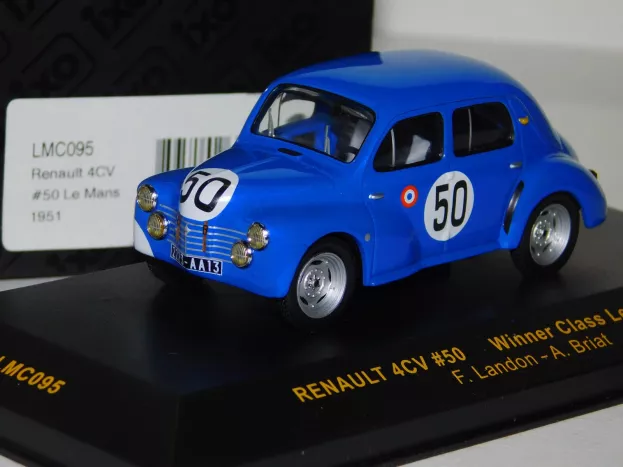 IXO Models Renault 4cv N 50 Le Mans 1951 Winner Class F.landon A.briat 1:43 LMC095