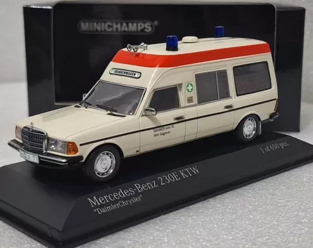Minichamps Mercedes E-class w123 Binz Krankenwagen Station Wagon Ambulance 1983 1:43 437032060