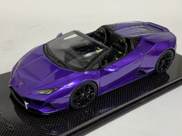 MR Models Lamborghini Huracan Evo Spider 2018 Con Vetrina With Showcase 1:18 LAMBO037SE