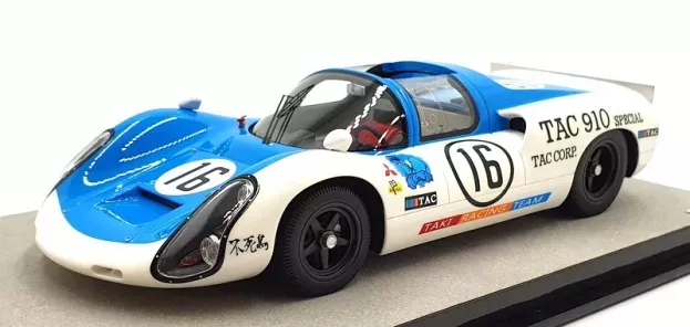 Tecnomodel Porsche 910 1991cc Team Taki Racing N 16 Winner Class Japan Gp 1969 H.hasegawa H.kazato 1:18 TM18-158C