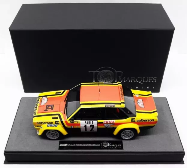 Top Marques Fiat 131 Abarth N 12 Rally Montecarlo 1980 M. Mouton A. Arrii 1:18 TOP043B