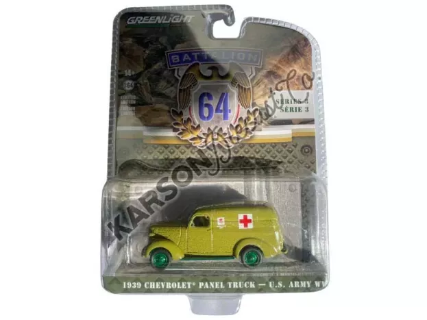 Greenlight Chevrolet Panel Truck U.s. Army Ambulance 1939 1:64 61030A