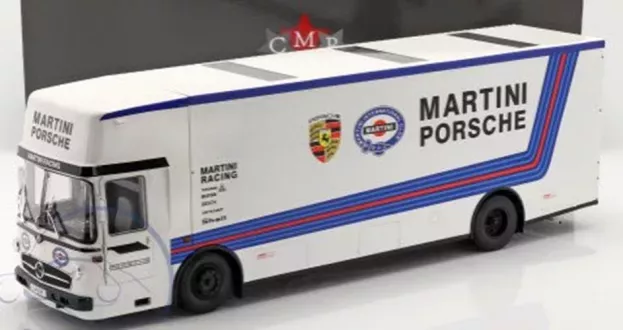 CMR Mercedes O317 Truck Car Transporter Porsche Martini Racing 1968 1:18 CMR154