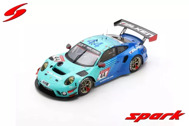 Spark Porsche 911 991-2 Gt3 Team Falken Motorsport N 44 24h Nurburgring 2021 K.bachler M.ragginger S.muller A.picariello 1:18 18SG055